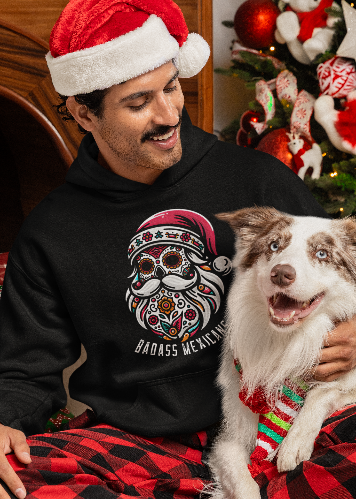 Sugar Skull Santa - Unisex Hoodie