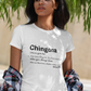 chingona definition white t-shirt for women, latina empowerment shirt, mexican slang tee, boss latina shirt aesthetic minimal design