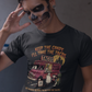 Black t-shirt featuring a spooky taco truck graphic with monsters in line under the text "Keep the candy I'll take the tacos".