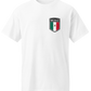 White futbol fan t-shirt with mexico crest on front