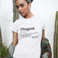 chingona definition white t-shirt for women, latina empowerment shirt, mexican slang tee, boss latina shirt aesthetic minimal design
