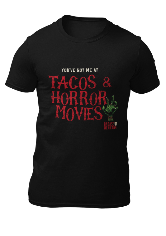 Tacos and Horror Movies men t shirt