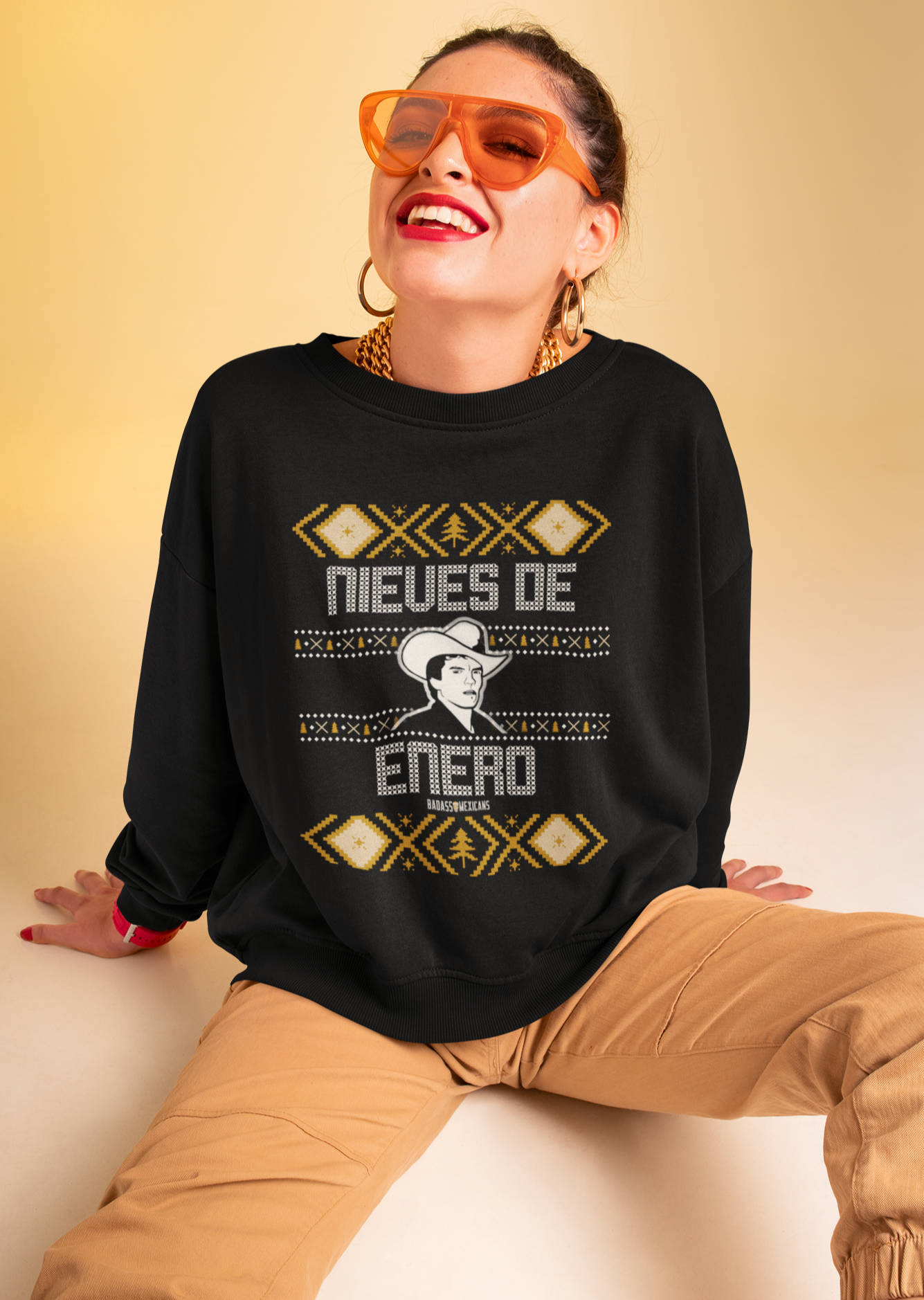 NIEVES DE ENERO Chingon Ugly Christmas Sweater chalino UNISEX